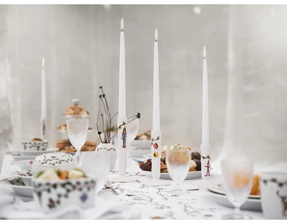 Hammershøi fehér karácsonyi kerámia gyertyatartó, magasság 12 cm - Kähler Design