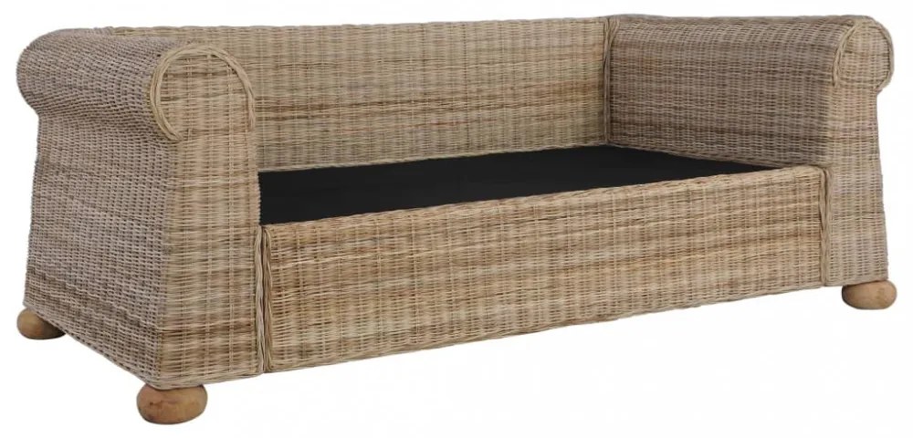2 személyes természetes rattan kanapé párnákkal