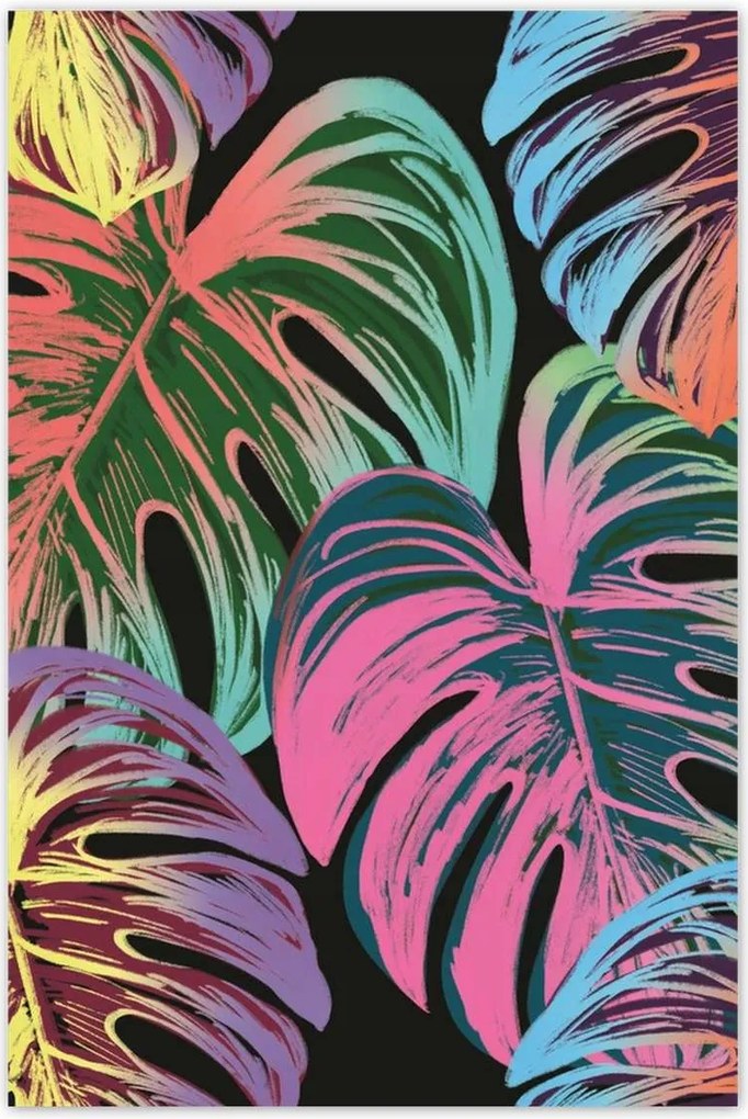 Poszterek 80x120 Monstera levél színben