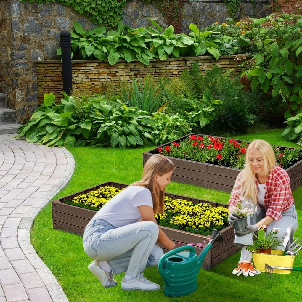 WOODY magaságyás, 149x75,6x25cm, barna Prosperplast