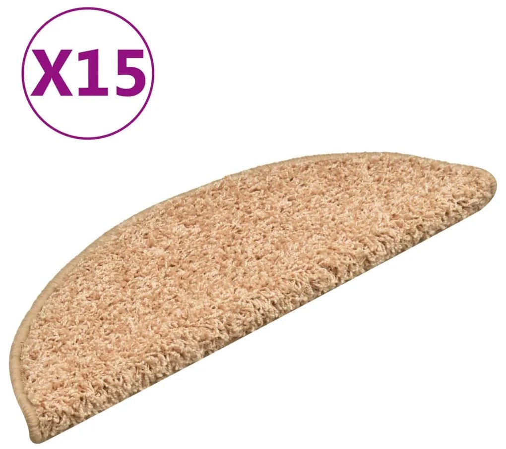 15 db aranyszínű lépcsőszőnyeg 56 x 17 x 3 cm