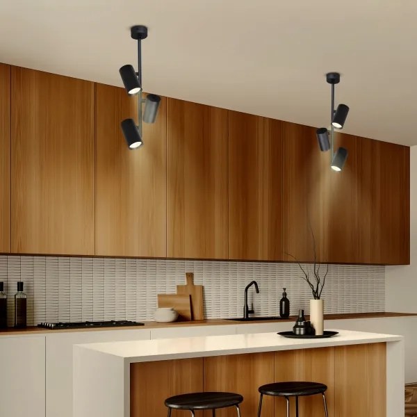 Brilagi - Csillár rúdon SELE VERTICAL 3xGU10/30W/230V fekete