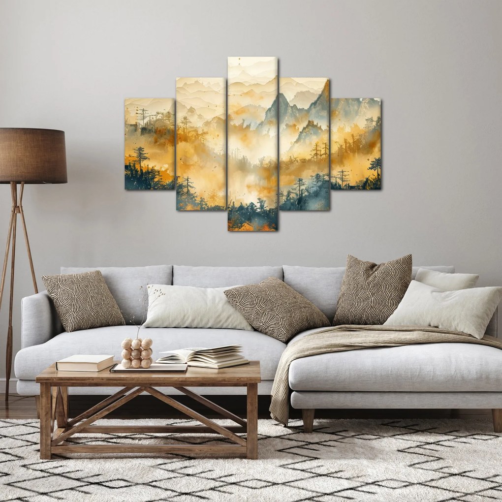 Kép - Hegyek, akvarell (150x105 cm)