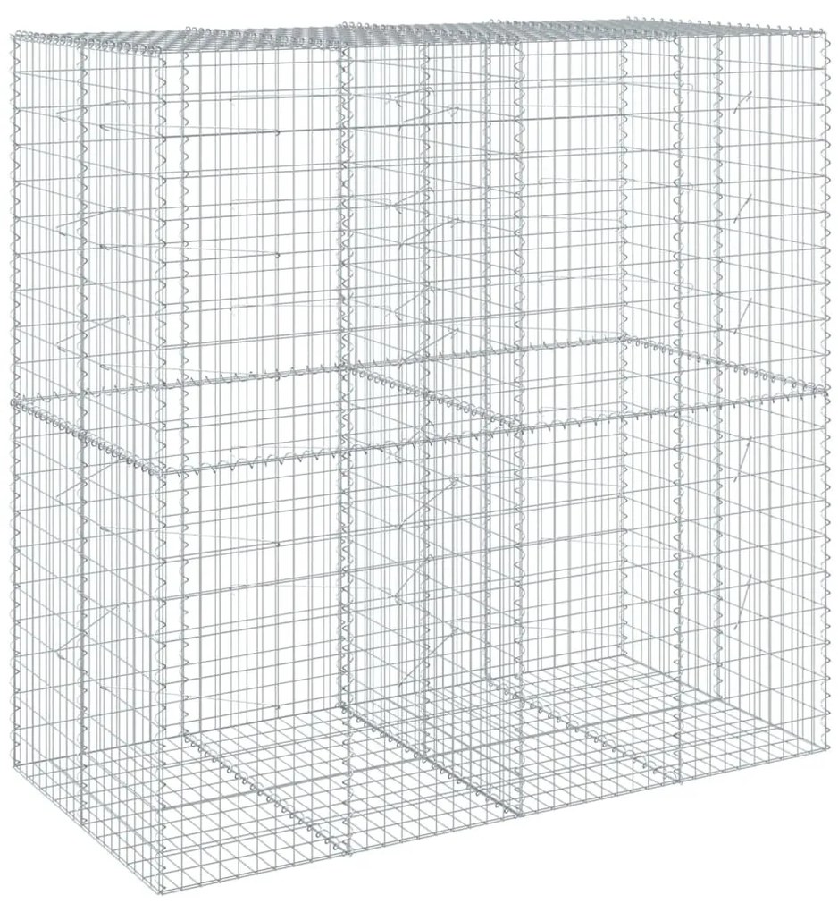 horganyzott vas gabion kosár fedéllel 200 x 100 x 200 cm