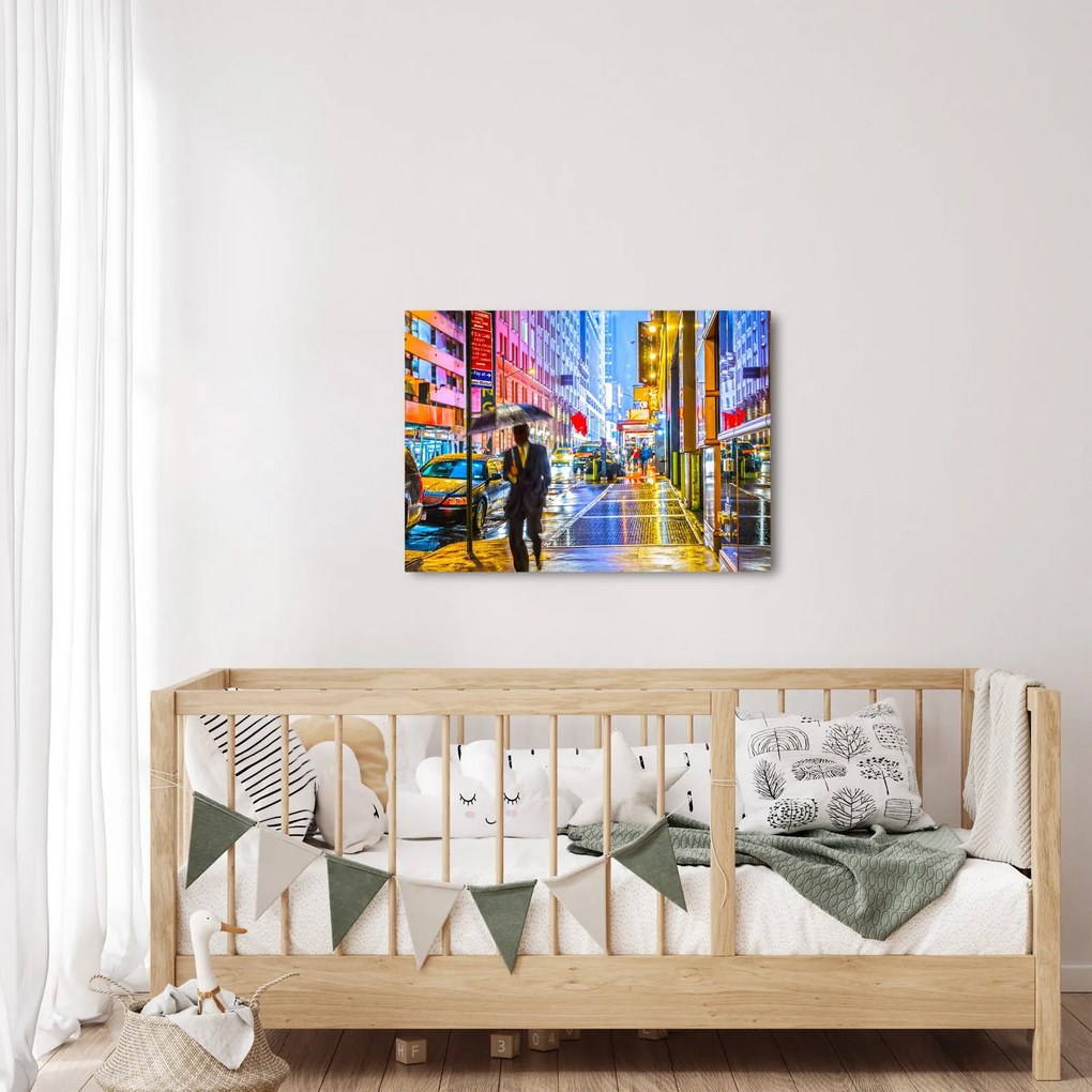 Kép - Város neonfényben (70x50 cm)
