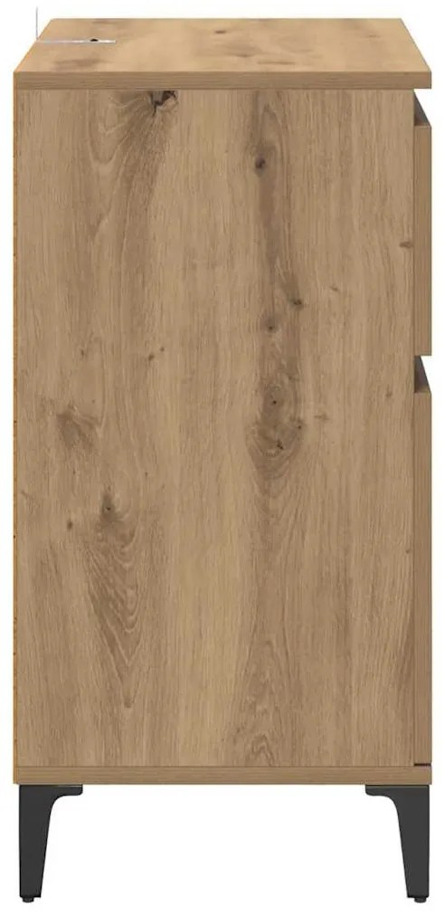 Széf fiókkal Artisan tölgy 60 x 35 x 70 cm Műszaki fa és vas