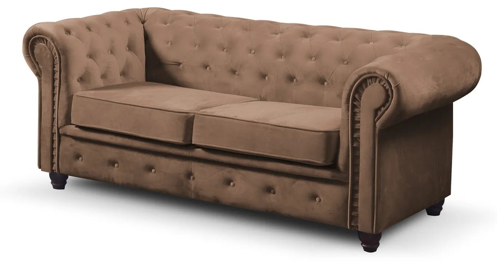 Infinity Chesterfield III kanapé  Fekete