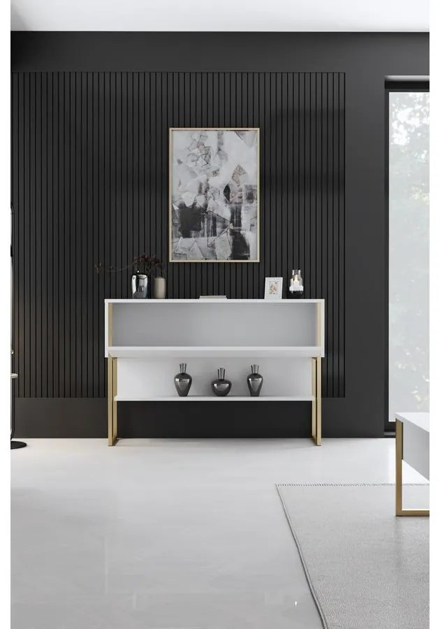 Komód Luxe - Gold, White