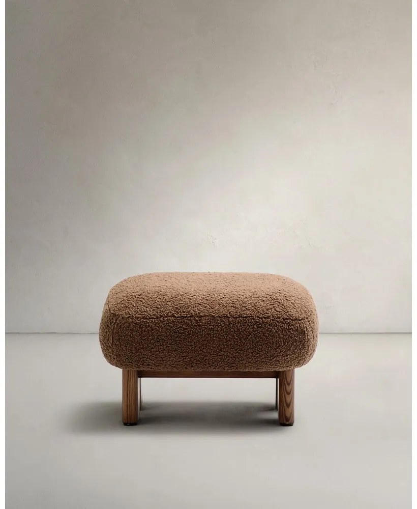 Barna buklé lábtartó Nema – Kave Home