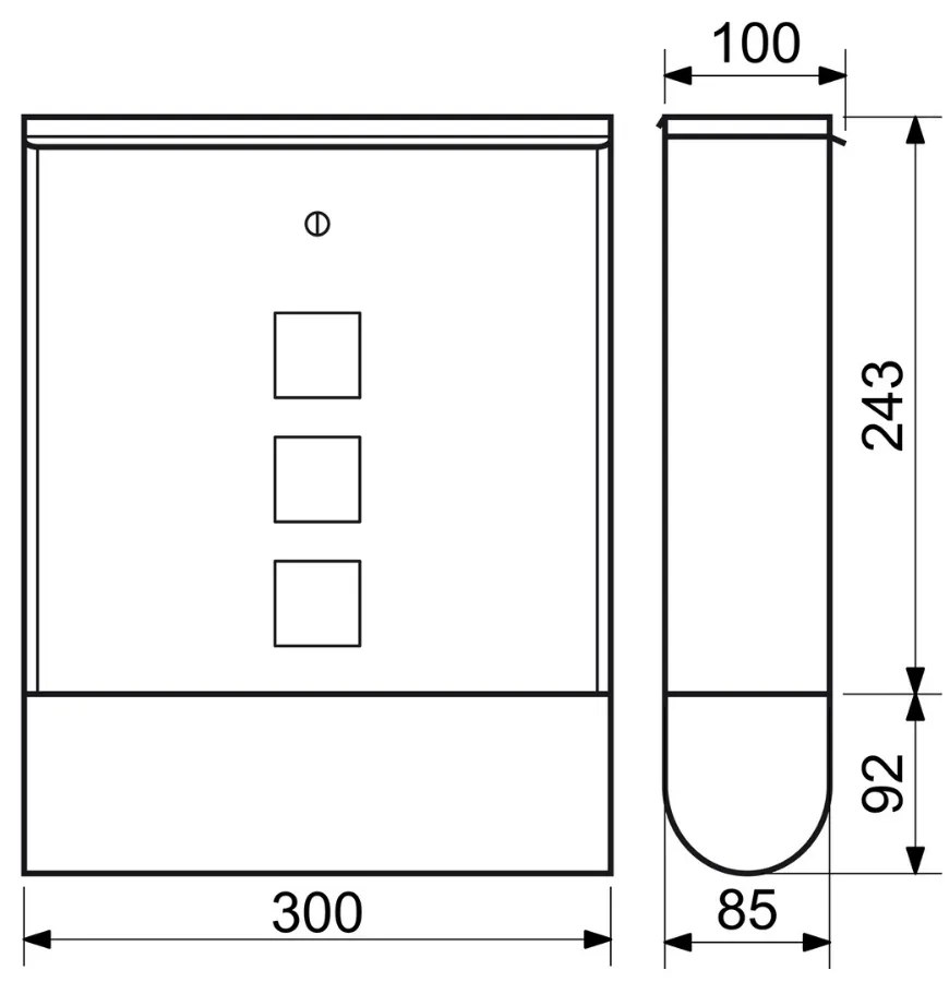 Postafiók BK 210, antracit