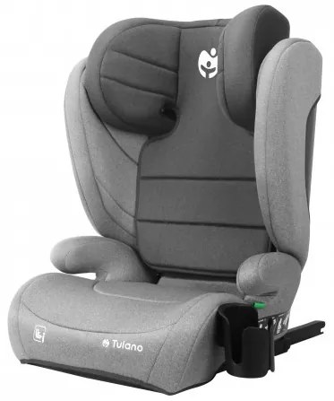 Gyerekülés állítható fejtámla, pohártartó ISOFIX 100-150cm I-size szürke