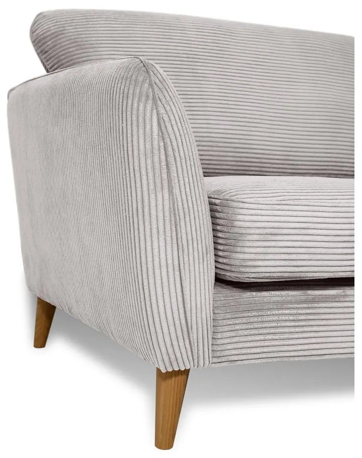 Világosszürke kordbársony kanapé 170 cm Paris – Scandic