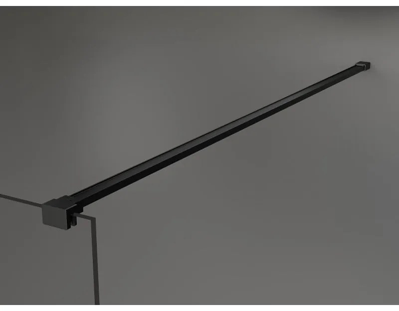 Mexen, Mexen Kioto zuhanyfal Walk-in 115 x 200 cm, átlátszó 8 mm, fekete - 800-115-101-70-00