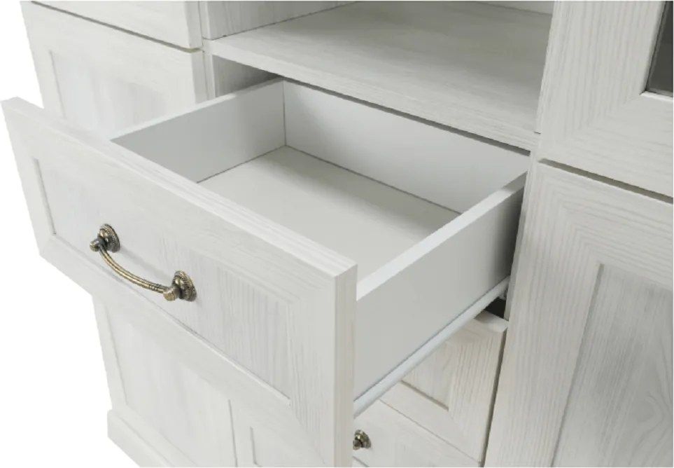 vitrines szekrény, északi sosna/vadtölgy, ROYAL W2D