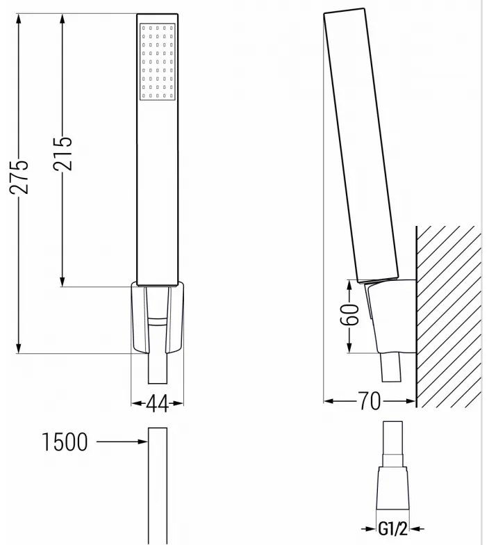 Mexen Uno R77 fürdőgarnitúra, arany, 71403R77-50