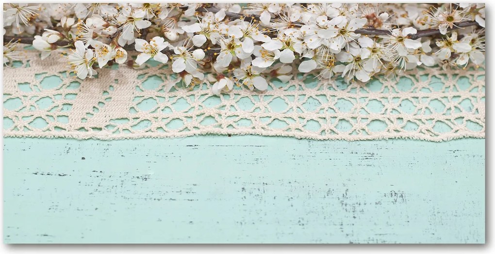 Fotó kép edzett üveg Cseresznyevirágok 140x70