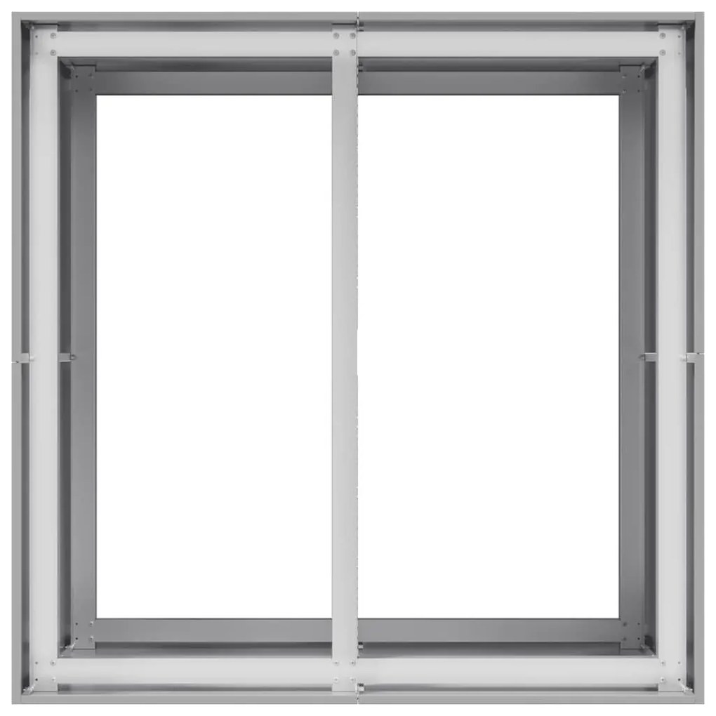 vidaXL Növénytartó 80x80x80 cm Horganyzott acél