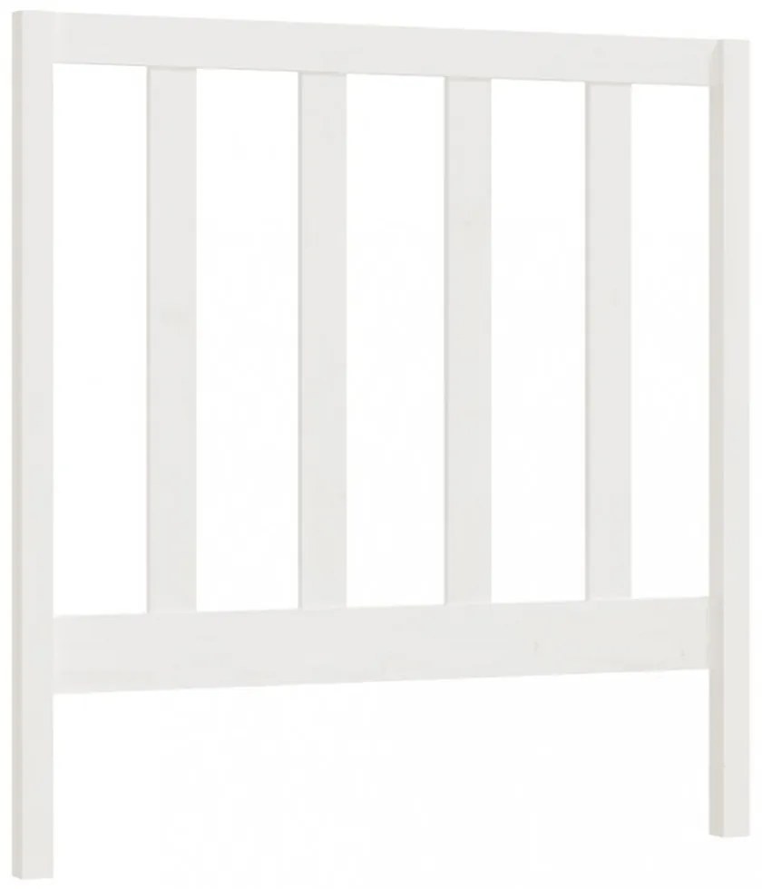 fehér tömör fenyőfa ágyfejtámla 96 x 4 x 100 cm