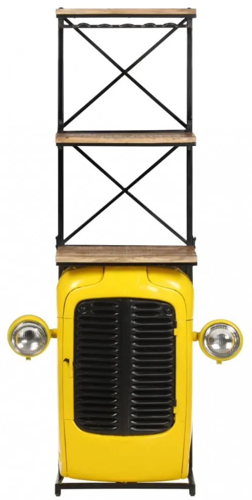 sárga tömör mangófa traktor borszekrény 49 x 31 x 172 cm