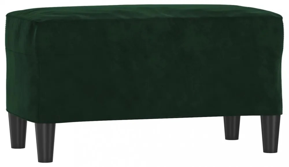 sötétzöld bársony pad 70x35x41 cm