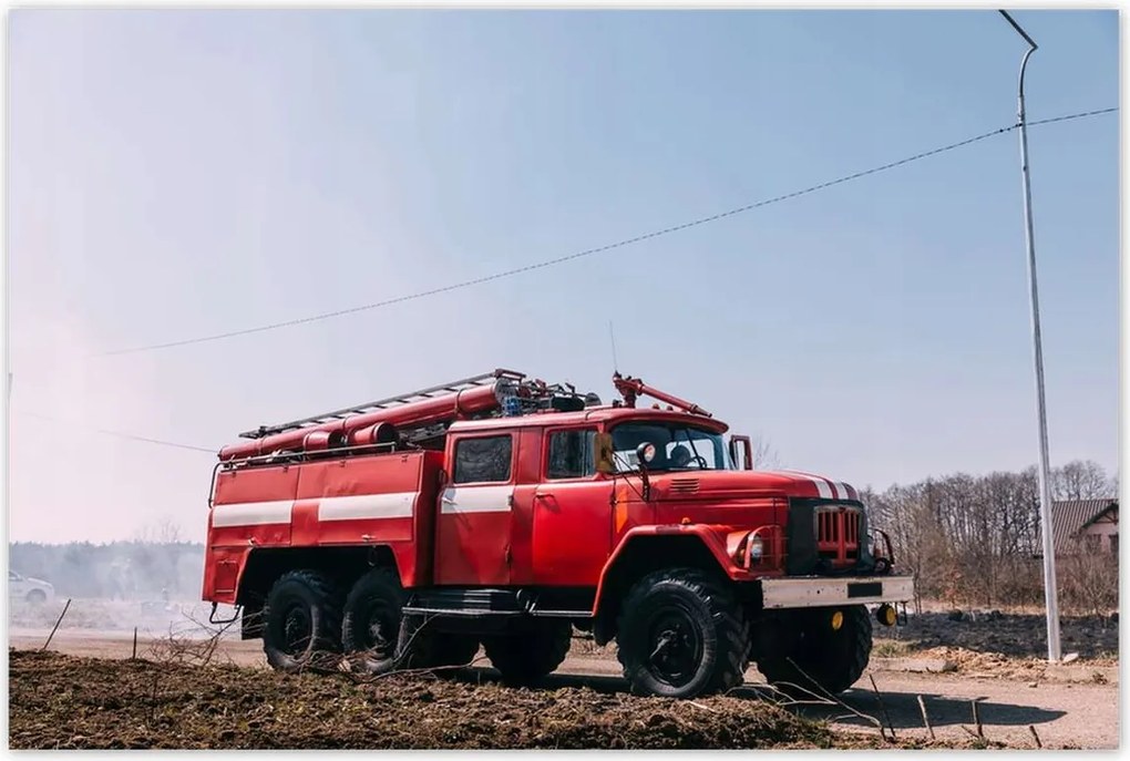Poszterek 120x80 Piros tűzoltóautó
