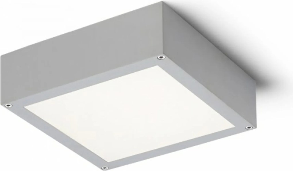 Rendl Scott Led mennyezeti lámpa ezüstszürke 9.8W IP54 3000K 220x220 mm