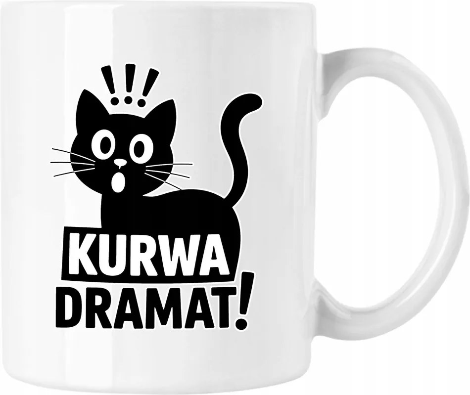 Dráma bögre Macska Vicces Bs Fehér 330ml