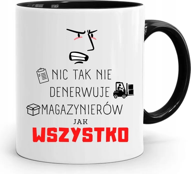 Fekete Bögre Raktárosnak Semmi Sem Idegesít Annyira A fényképes nyomattal