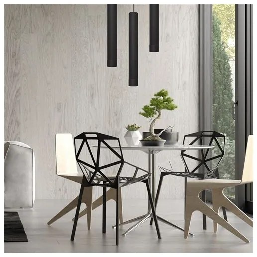 LED csillár TUBA 1xGU10/4,8W/230V fekete, kábelre szerelhető