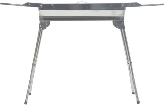 Hordozható faszén grill fényes króm