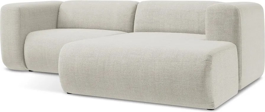 Bézs sarokkanapé (jobb oldali-heverő résszel) Ekahi – Makamii