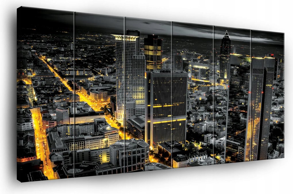 Vászonkép Város Éjszaka New York Vászon Fal 6 Részes Hálószoba 180x100