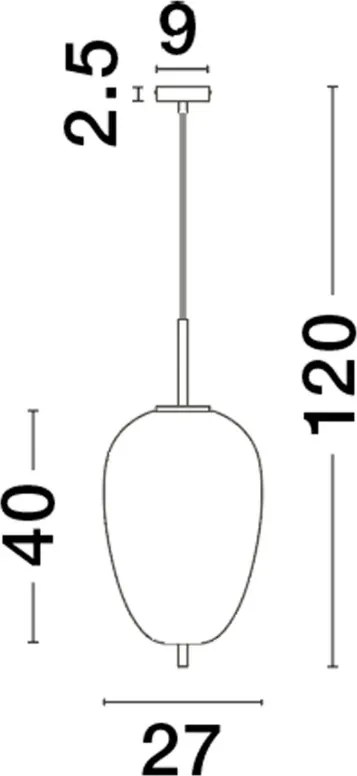 NOVALUCE 9624081 LATO Modern Függesztett Lámpa E27 IP20