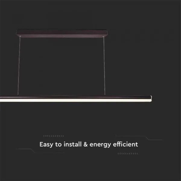 LED Csillár zsinóron LED/23W/230V 4000K 120 cm fekete