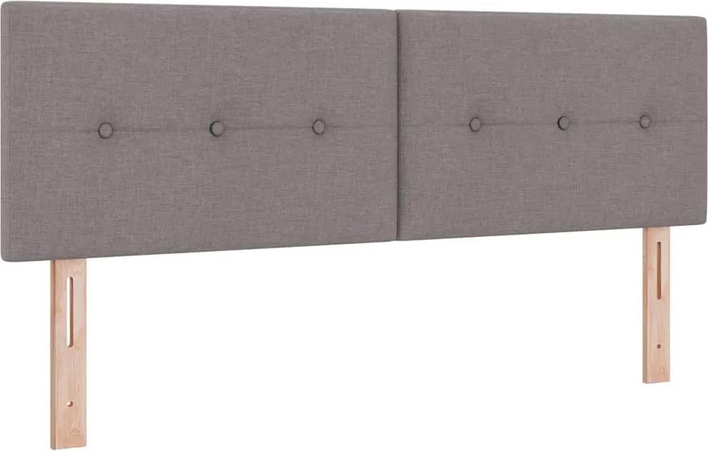 vidaXL Magasságállítható ágyfej fejtámlával Tópszínű 144 cm szövet