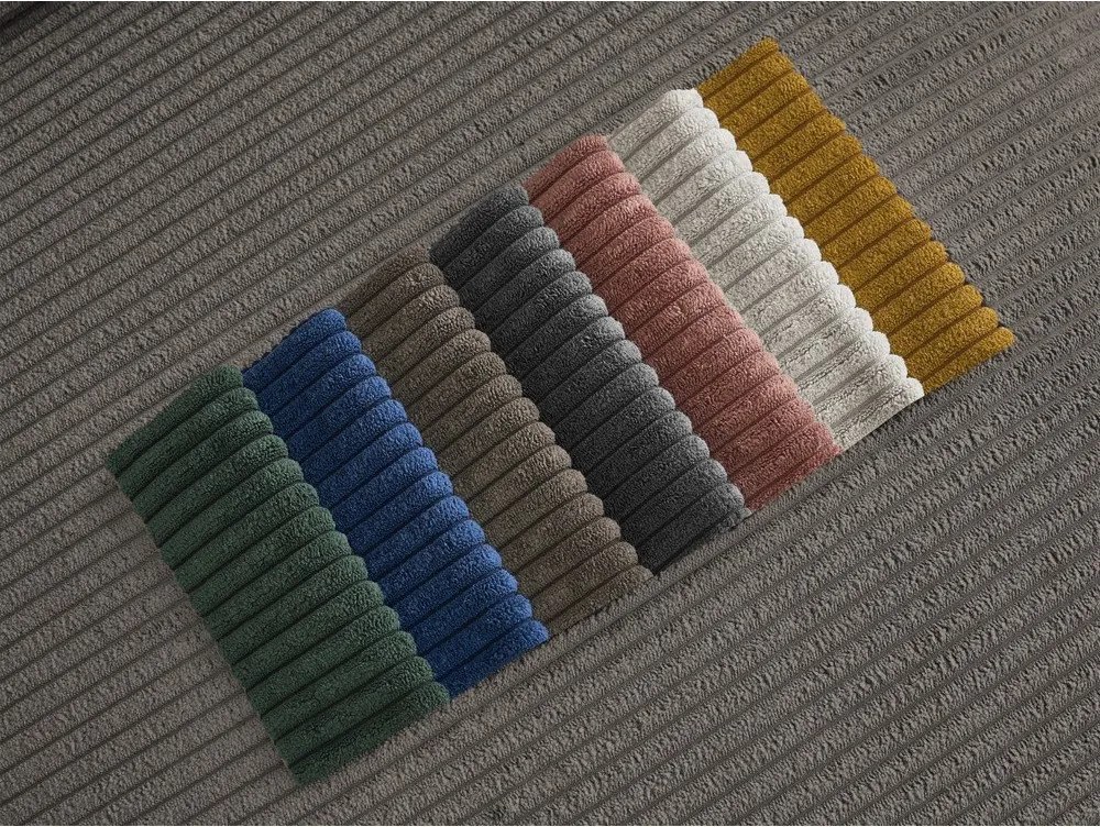 Szürke kordbársony kanapé 250 cm Tina – Bobochic Paris