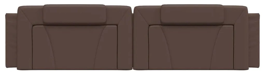 barna műbőr fejtámla párna Viana 200 cm