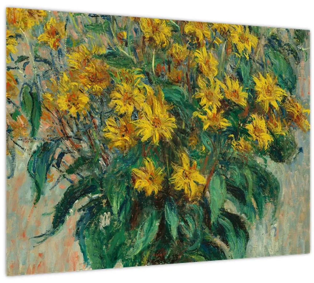 Kép - Claude Monet, Jerusalem Artichoke Flowers, reprodukciók (70x50 cm)