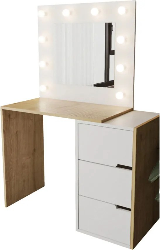 Modena fésülködőasztal, zafír tölgy-fehér, 120 cm