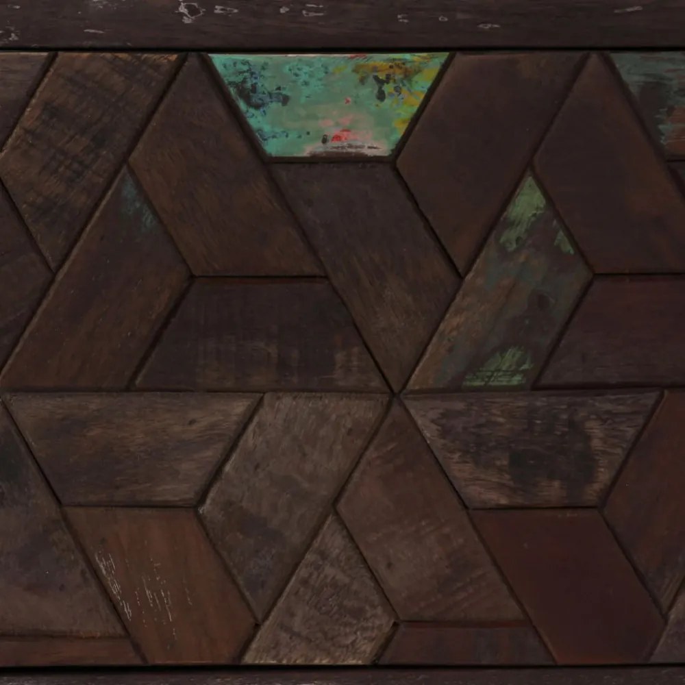 tömör újrahasznosított fa TV-szekrény 140 x 30 x 45 cm