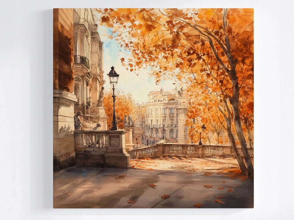 Vászonkép Canvas Város Róma Park Terasz Lépcsők Ősz Kilátás 40x40