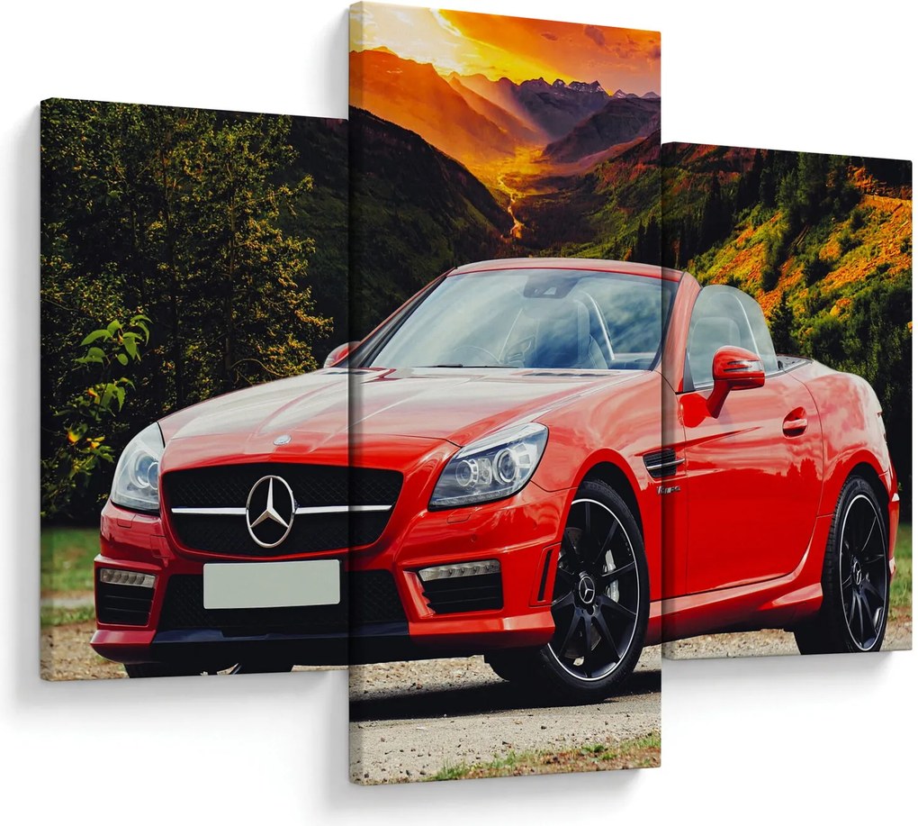 Kép - piros Mercedes (90x60 cm)