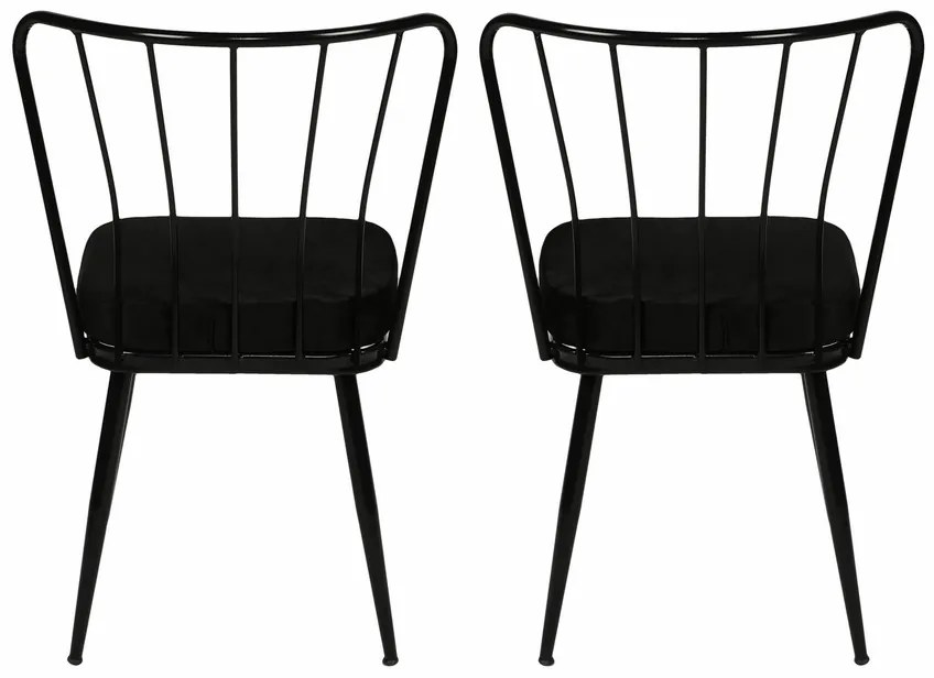 Yildiz Black and Black étkezőszék szett, 2 db, 2 db