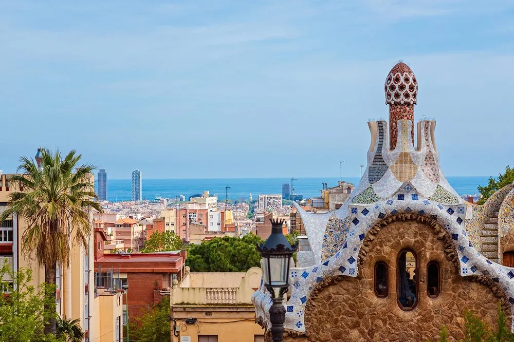 Öntapadó fotótapéta Güell park Barcelonában