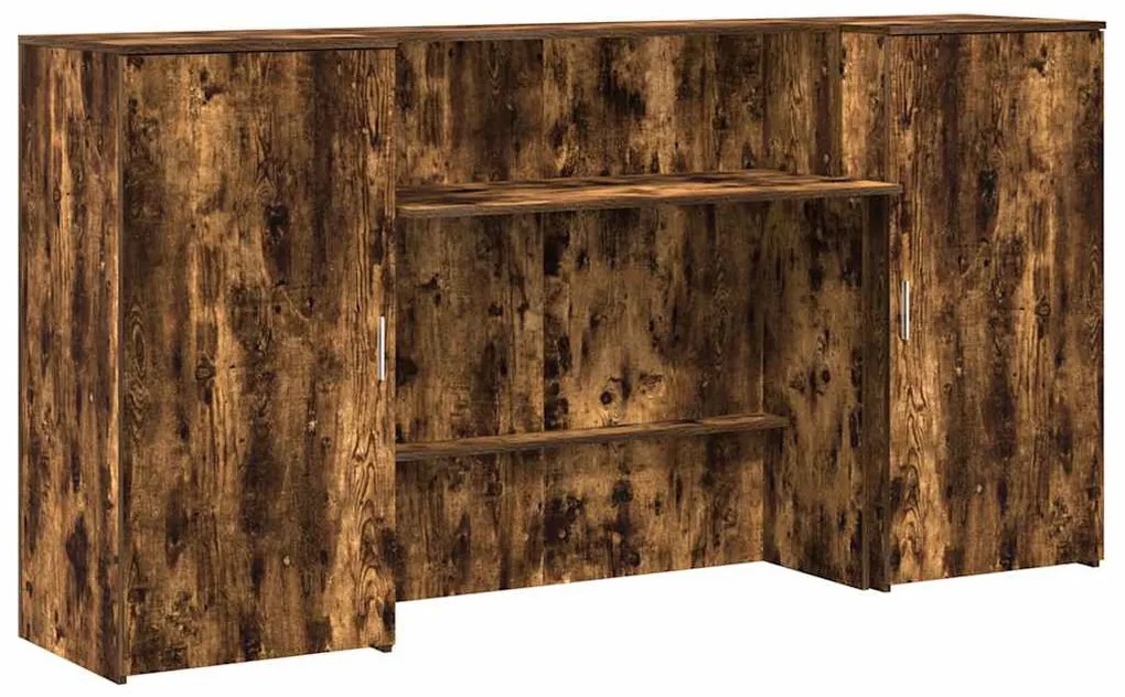 recepciós pult füstös tölgy 200x50x103,5 cm szerelt fa