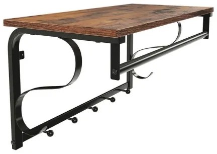 NATE fali fogas polccal, barna/fekete