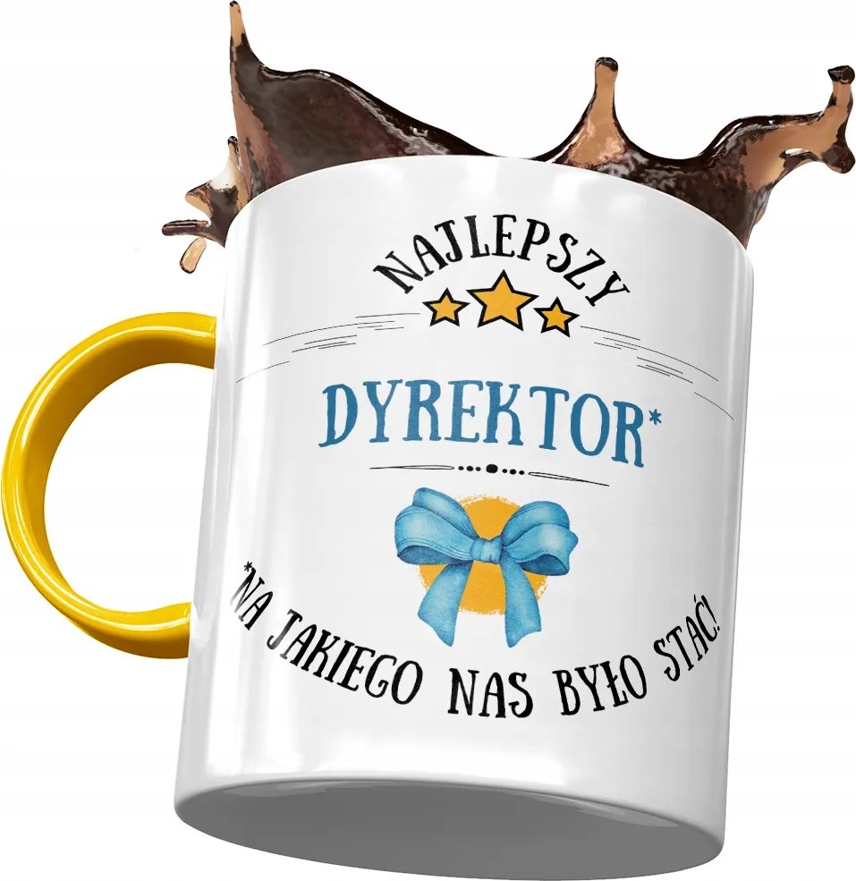 Sárga bögre az igazgatónak A legjobb igazgató fényképes nyomtatással