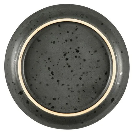 Zöld-fekete desszertes kőedény tányér ø 17 cm Gastro Green/Black – Bitz