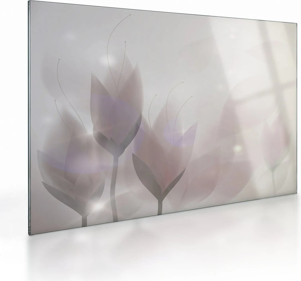 Kép - krókuszok (üvegen) (70x50 cm)
