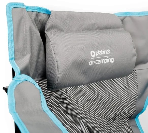 Összecsukható kempingasztal + szék szürke/kék